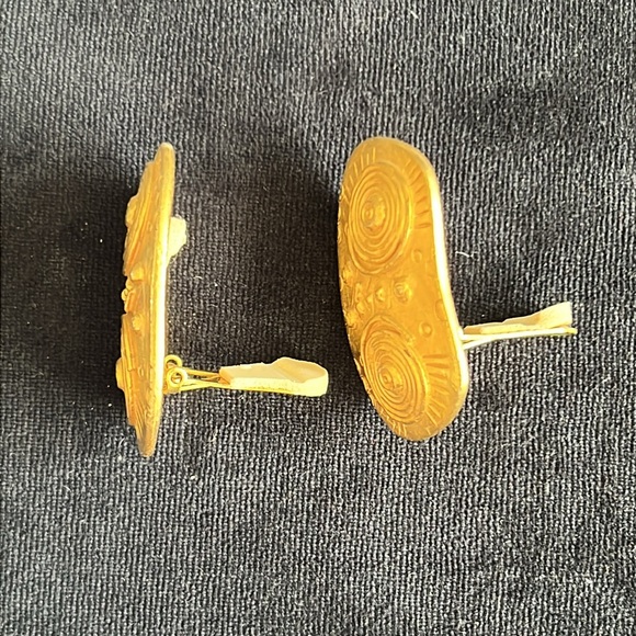 Vintage art deco clip earrings - Picture 3 of 3